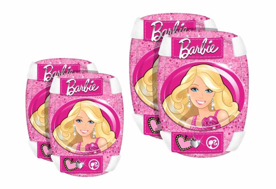 Set 4piese de protectie cotiere si genunchiere Stamp Barbie