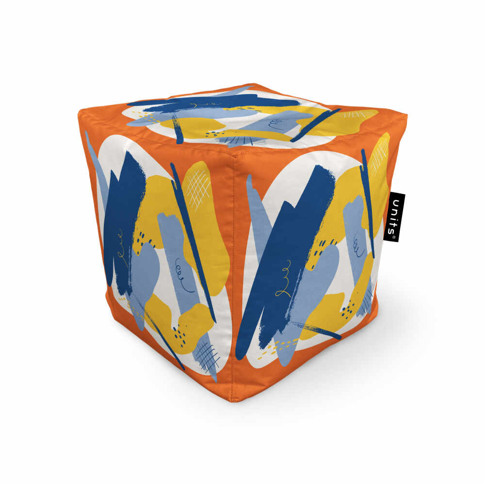 Fotoliu Units Puf Bean Bags tip cub impermeabil abstract retro