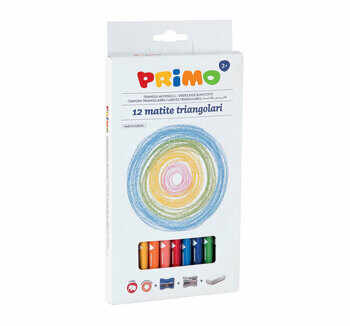Creioane colorate Morocolor Primo Tris Jumbo, 12 culori