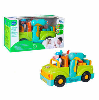 Jucarie interactiva Hola Toys, Camionul cu scule cu lumini si sunete