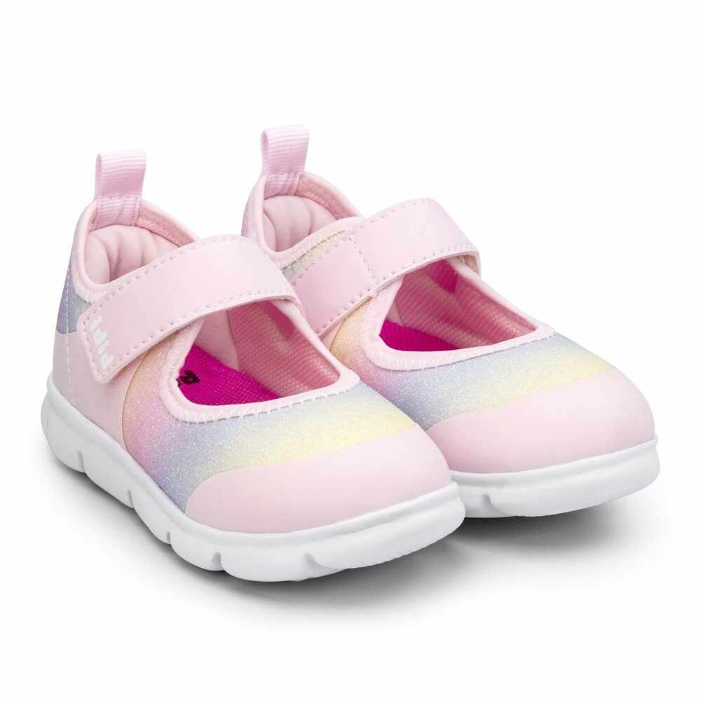 Pantofi sport Bibi Shoes Energy Baby New Rainbow Glitter, Roz