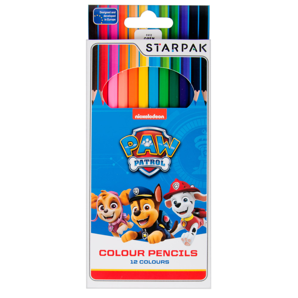 Set creioane colorate Starpak Paw Patrol, 12 culori