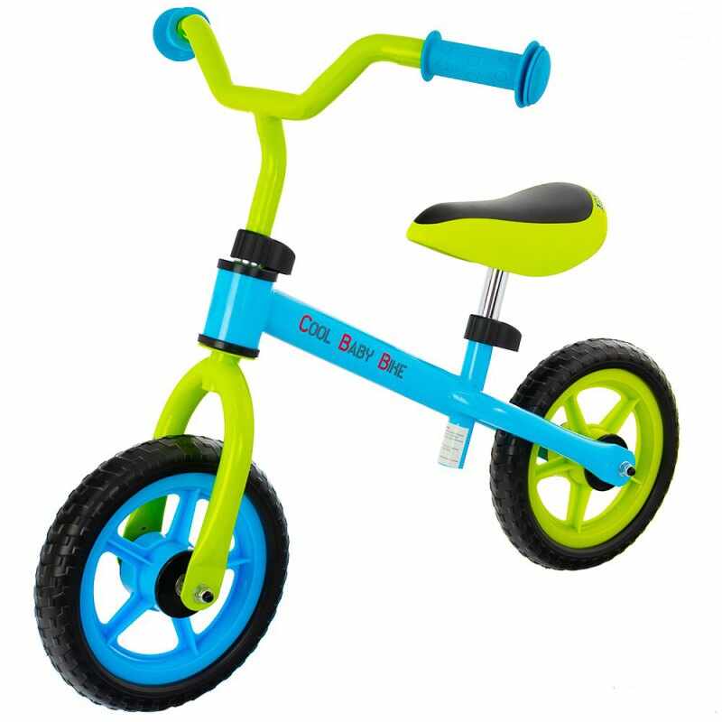 Bicicleta fara pedale EURObaby cool baby bike albastru cu verde