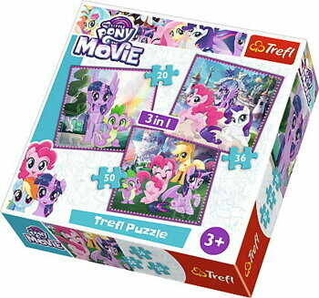 Puzzle 3 in 1 - My Little Pony, Magia prieteniei, 106 piese