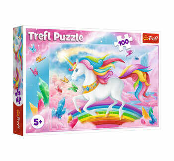 Puzzle Trefl lumea de cristal a unicornilor, 100 piese