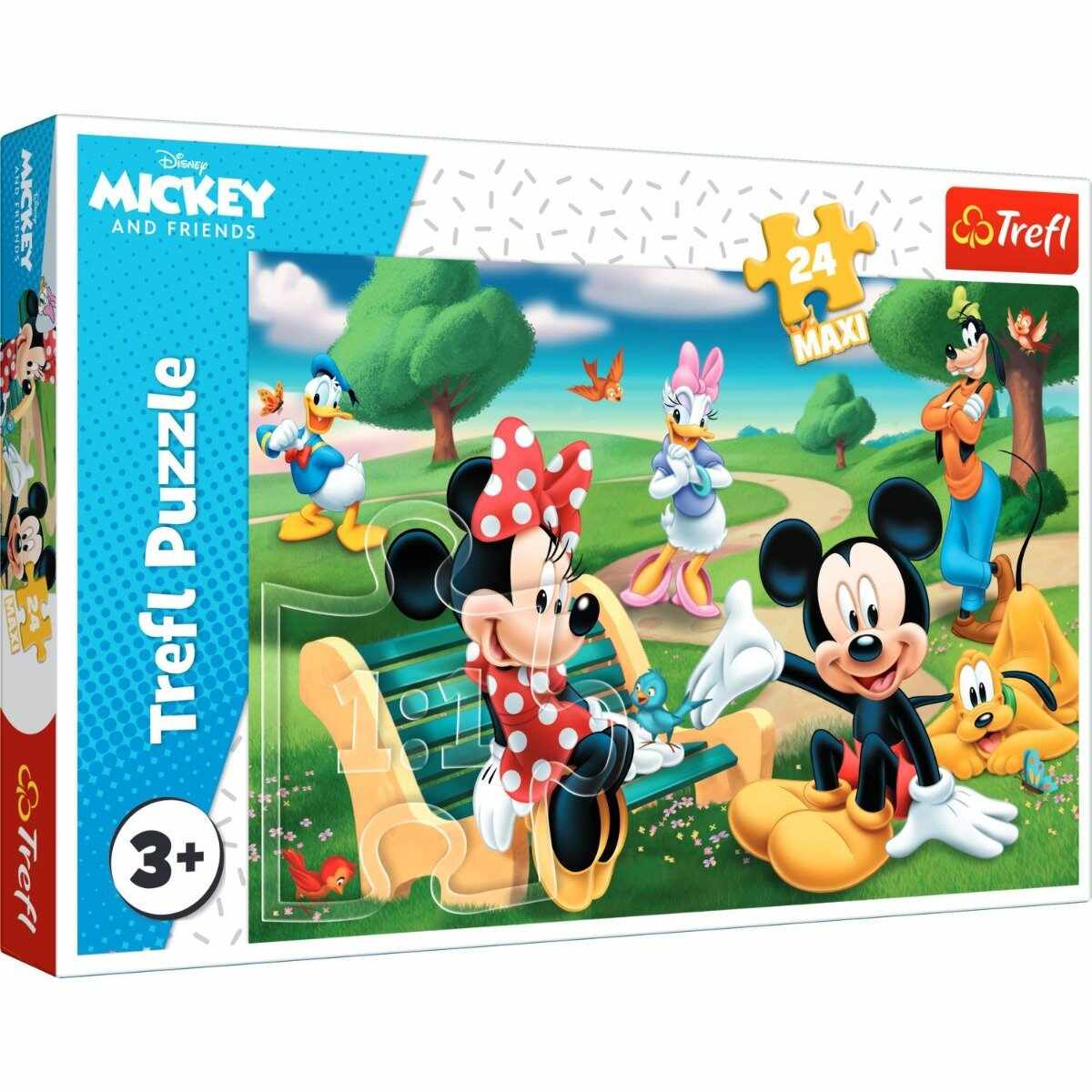 Puzzle Trefl 24 maxi, Mickey Mouse printre prieteni