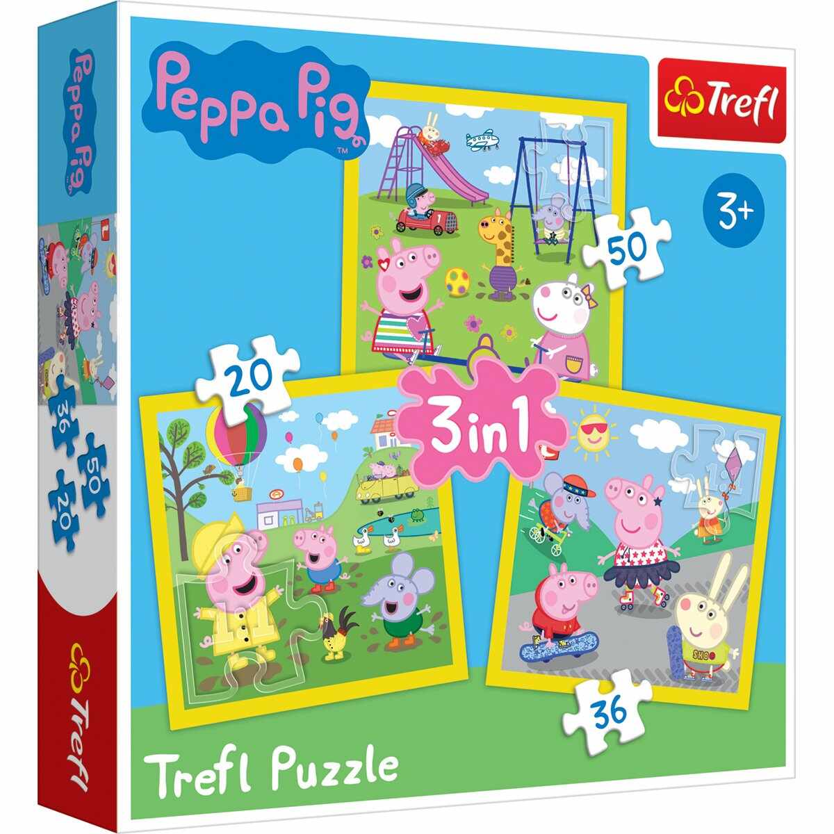 Puzzle Trefl 3 in 1, Ziua fericita a Peppei