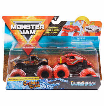 Monster Jam, Set 2 masinute Blestemul Capitanului si Crush station, color change