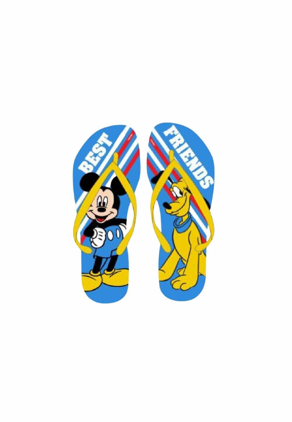 Papuci flip-flop, Best Friend, Mickey si Pluto, galbeni