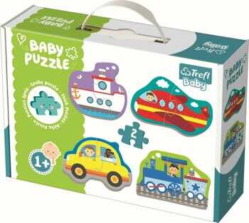 Puzzle baby - Vehicule pentru transport, 8 piese