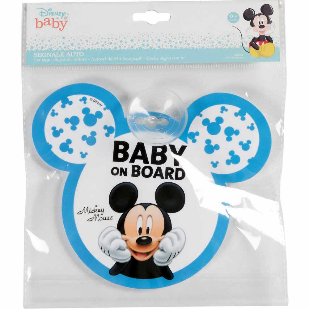 Semn de avertizare Baby on Board Mickey Disney CZ10423