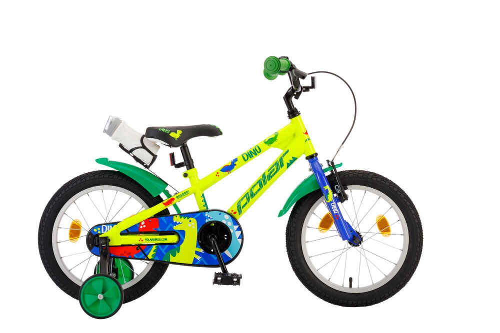 Bicicleta copii Polar Dino 16 Inch verde