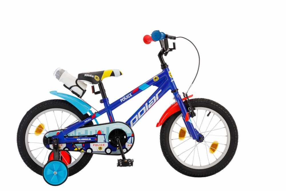 Bicicleta copii Polar Police 14 inch albastru