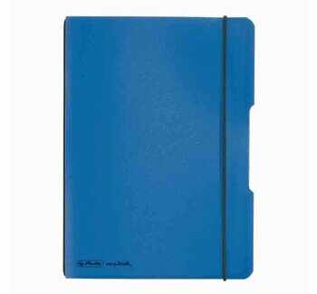 Caiet My.Book Flex A4, patratele, 40 file, coperta albastru deschis transparent, elastic negru