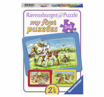 Puzzle Animalute, 3 x 6 piese