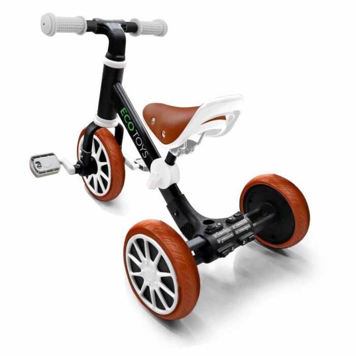 Bicicleta de echilibru 3 in 1 cu pedale pentru copii Ecotoys LC-V1322 Negru