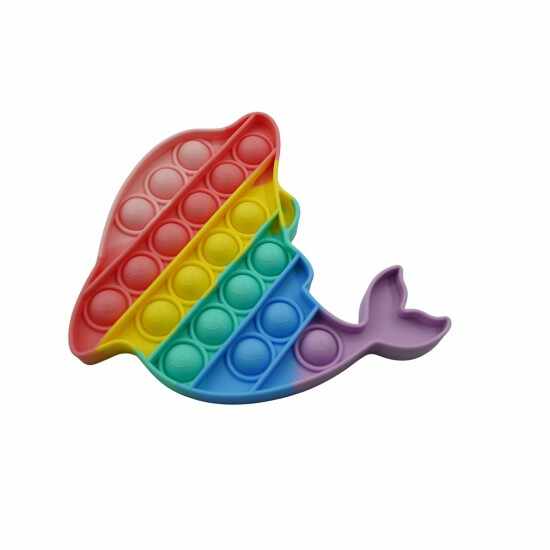Jucarie antistres - Pop It Now and Flip It - Delfin Multicolor | OEM