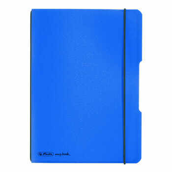 Caiet My.Book Flex A4, dictando, 40 file, coperta albastru deschis transparent, elastic negru