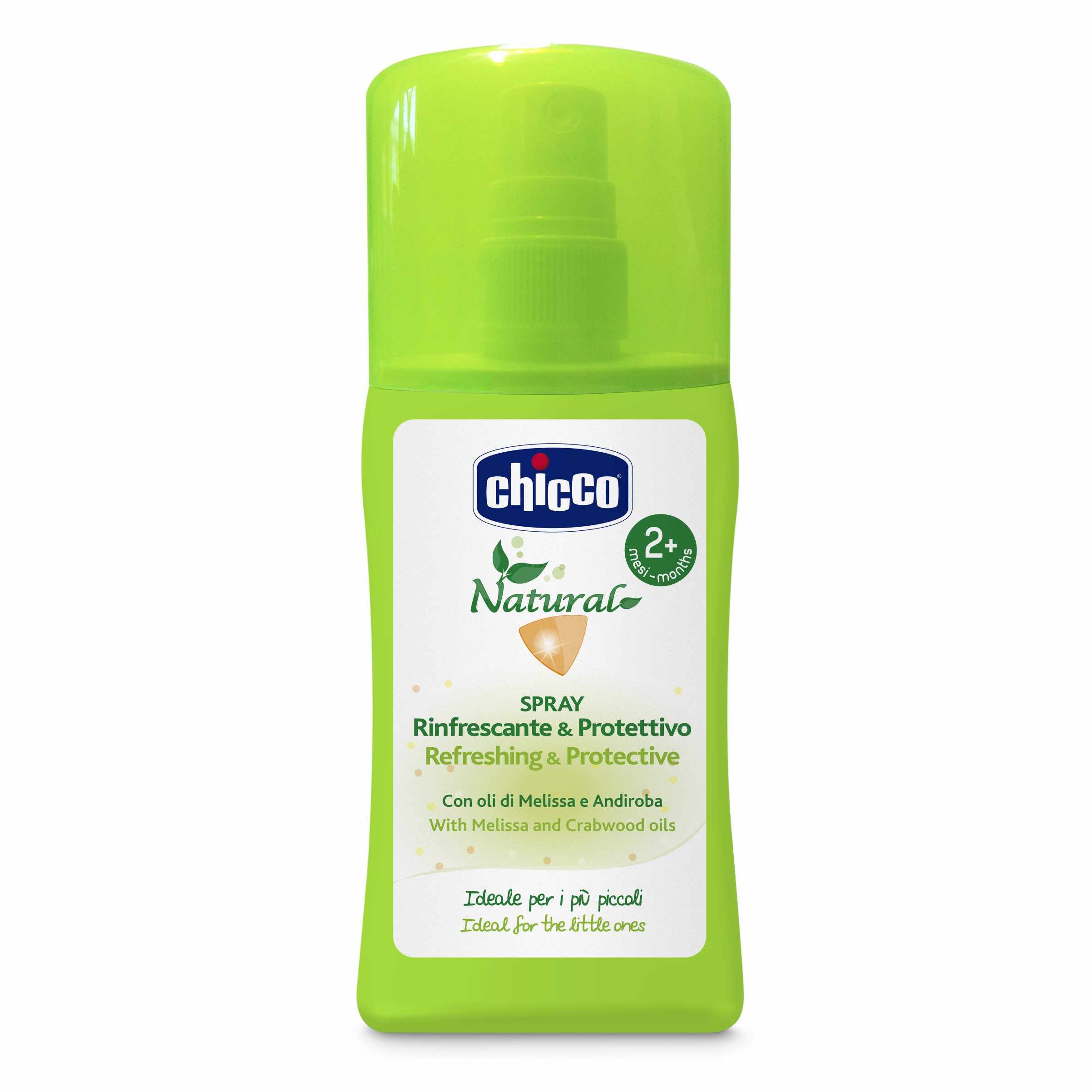 Spray revigorant Chicco pentru protectie naturala, ulei melissa si andiroba, 100ml, 2luni+