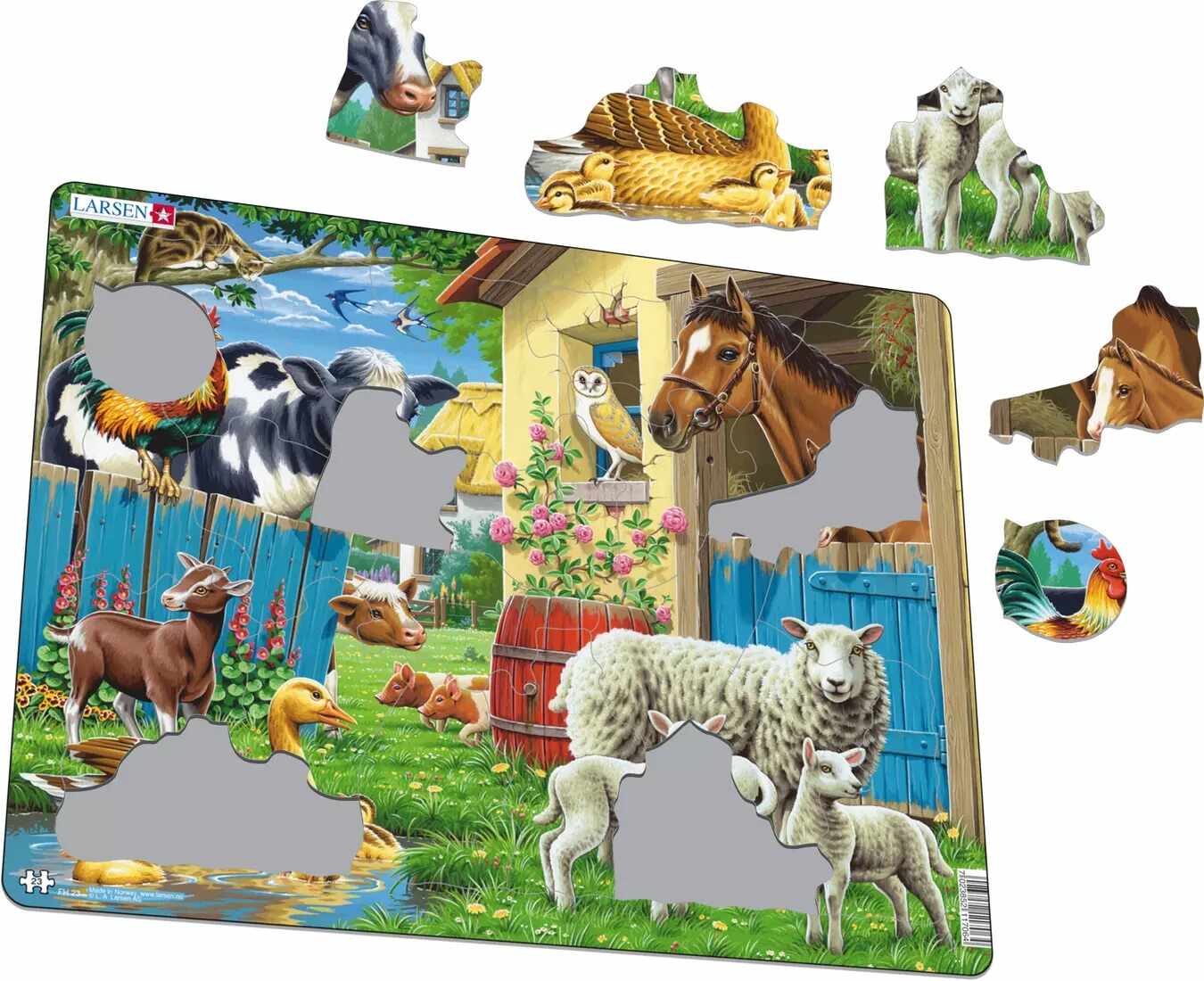 Puzzle - Animale de la ferma | Larsen