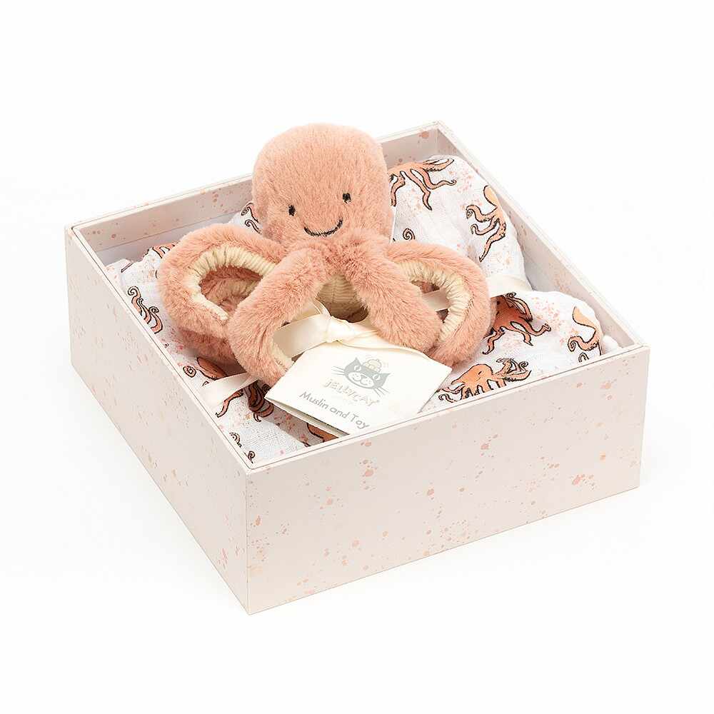 Set jucarie si paturica - Odell Octopus | Jellycat