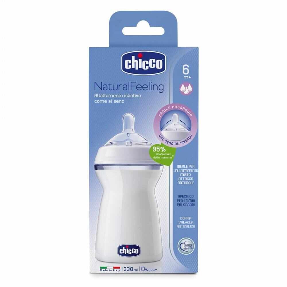 Biberon Chicco STEP UP, 330ml, t.s., flux rapid, 6luni+, 0%BPA