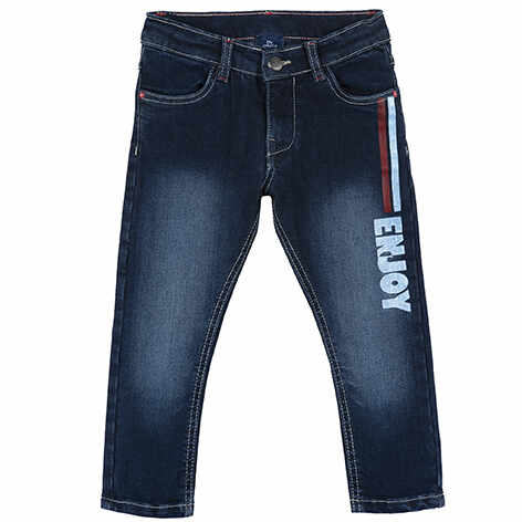 Pantaloni lungi copii Chicco, 08579-61MC, albastru inchis