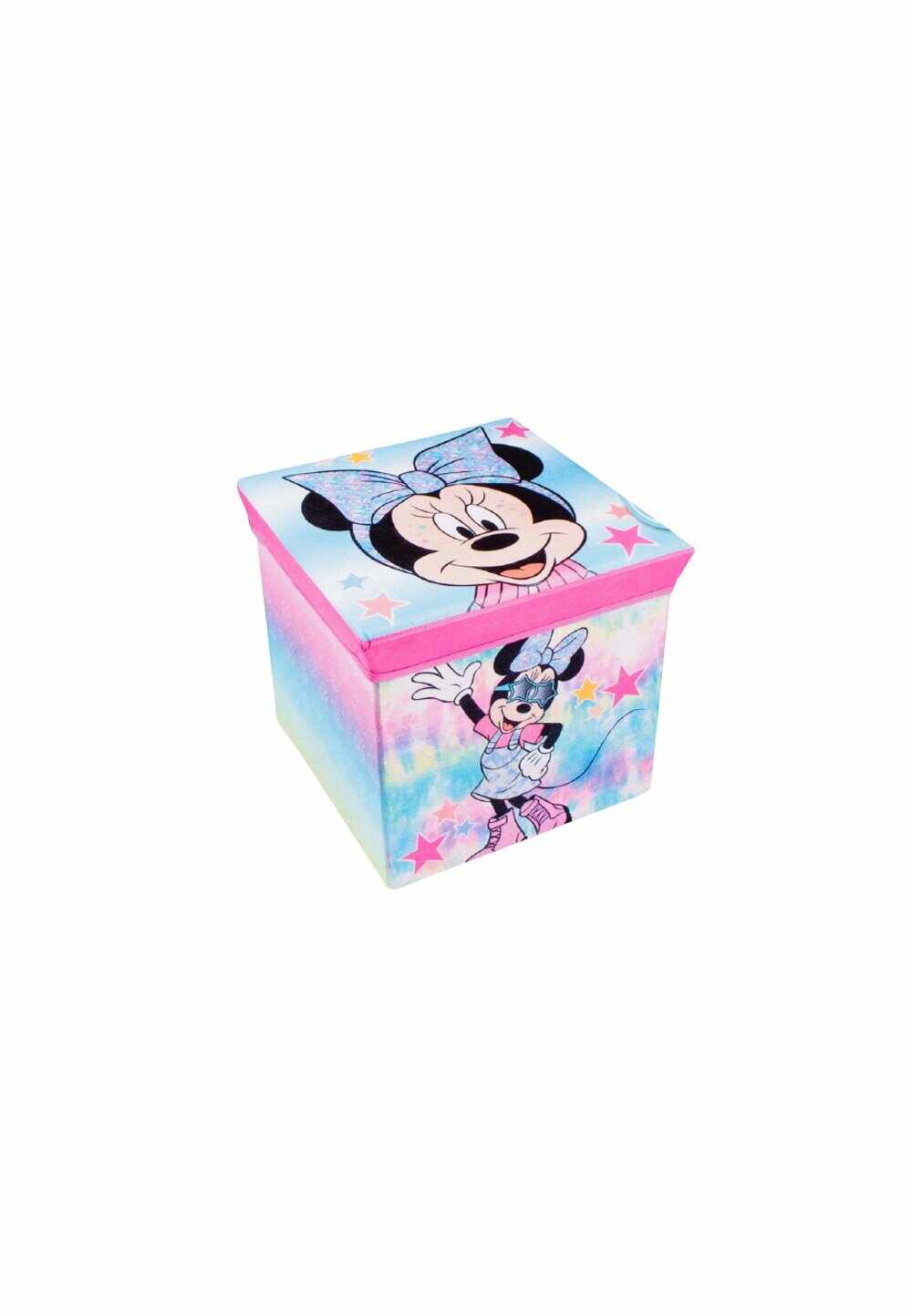 Cutie depozitare, Minnie Mouse, roz cu stelute