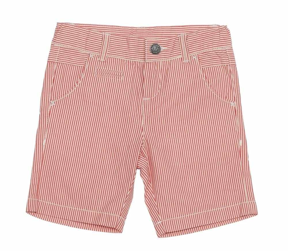 Pantalon scurt Chicco, alb cu rosu, 52519