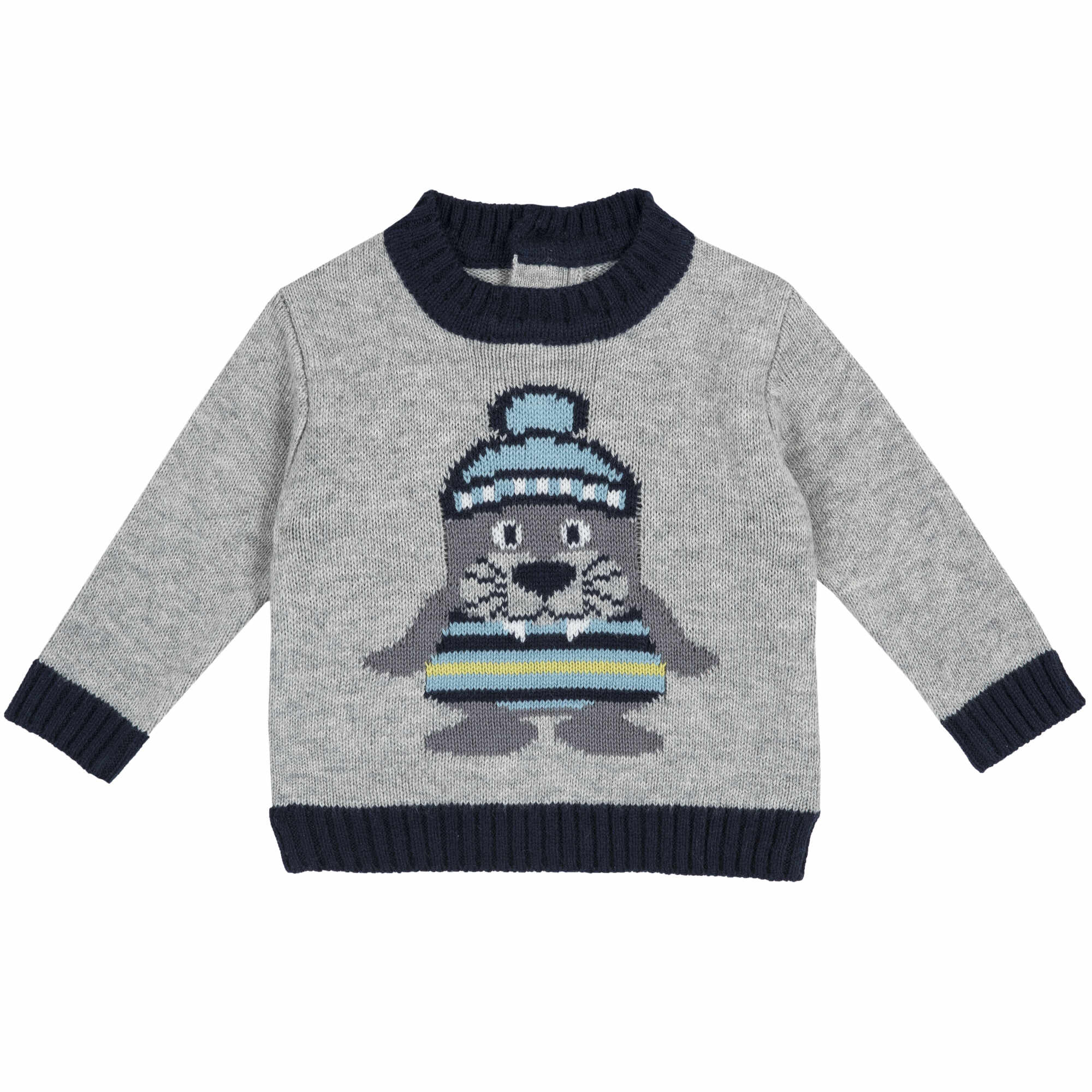 Pulover copii Chicco, tricotat, imprimeu animale, 69382