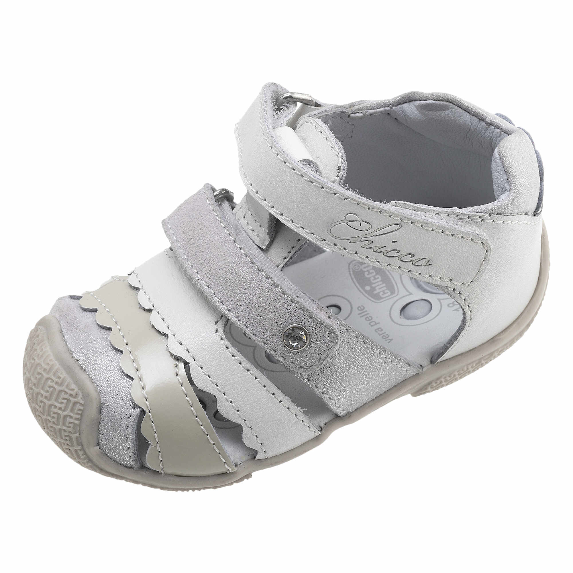 Sandale copii Chicco Georgiana, alb, 63804