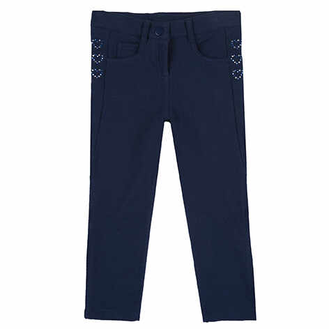 Pantaloni lungi copii Chicco, 08590-61MC, Albastru