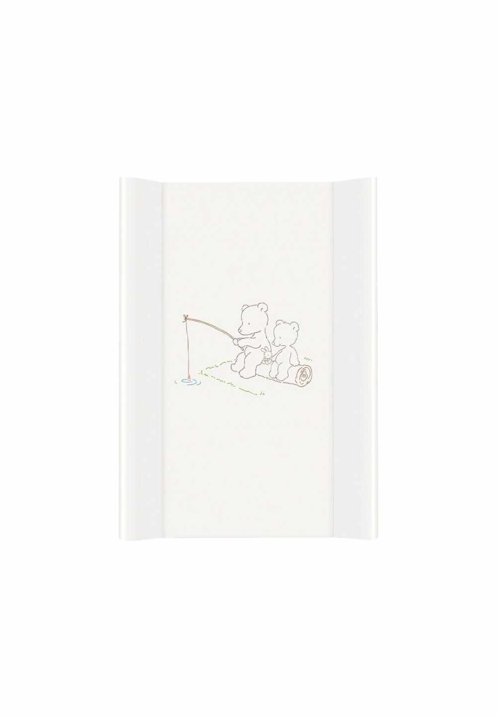 Saltea de infasat cu intaritura, Papa bear, alba, 70 x 50 cm