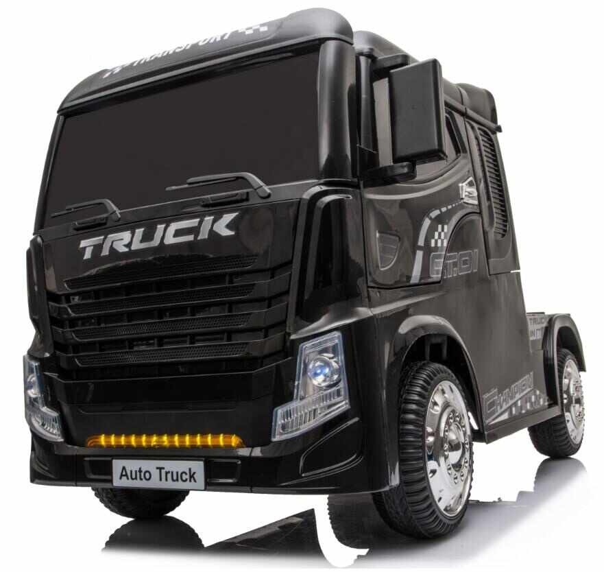 Camion electric 4x4 cu scaun de piele Truck Black