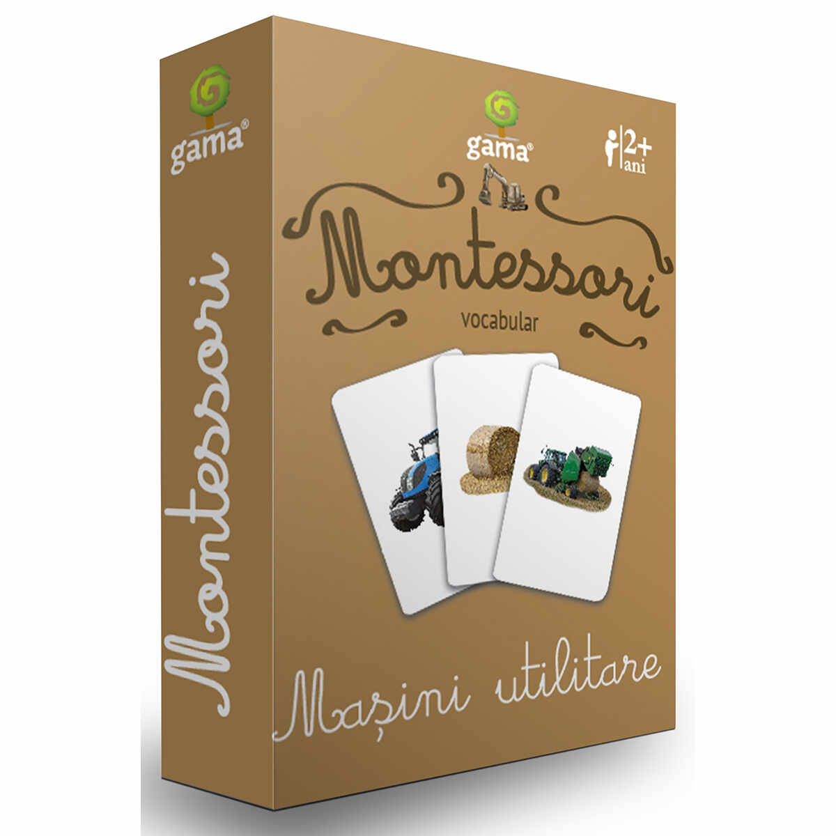 Editura Gama, Carti de joc educative Montessori Seria 2, Vocabular, Masini utilitare