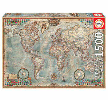 Puzzle Political Map Of The World, 1500 piese