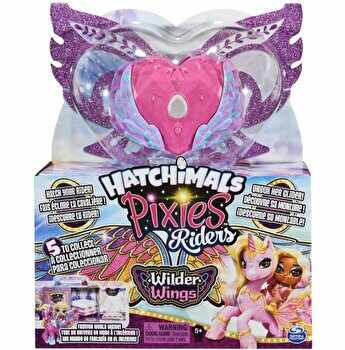 Set de joaca Hatchimals - Pixies Riders, roz