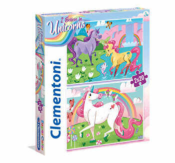 Puzzle I belive in unicorns, 2 x 20 piese