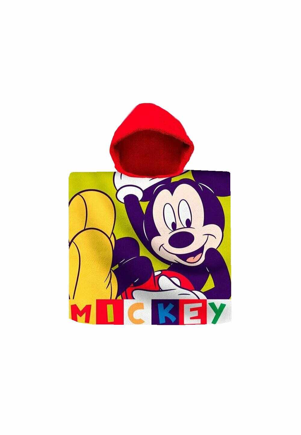 Poncho, bumbac, Mickey, multicolor, 60cm x120cm