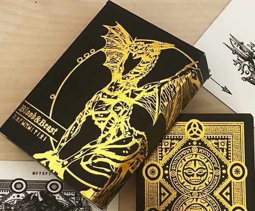 Carti de joc - Blood and Beasts Gold Gilded | Magic Hub