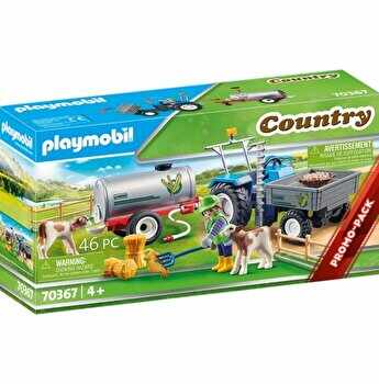 Jucarie Playmobil Country - Farm, Tractor cu rezervor de apa