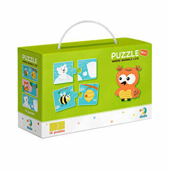 Puzzle Duo Where animals live, 24 piese