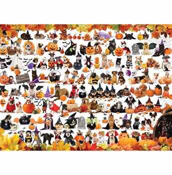 Puzzle Eurographics - Halloween Puppies and Kittens, 1000 piese