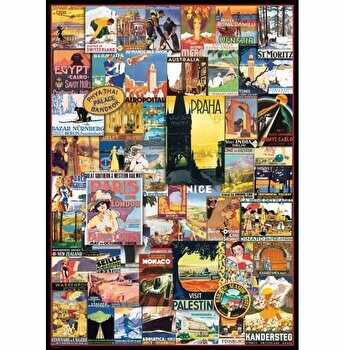Puzzle Eurographics - Travel around the World: Vintage Posters, 1000 piese