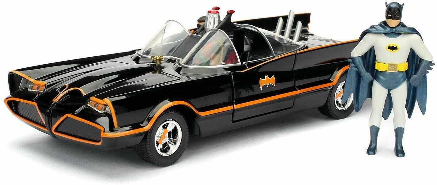 Macheta metalica cu figurine - DC Batman - Batmobile 1966 | Jada Toys