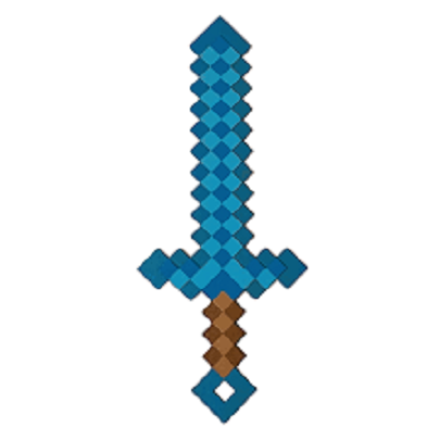 Sabie Minecraft Diamond, Albastru, Diamond Sword, 45 cm - Modele diferite | Minecraft