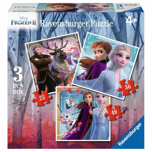 Set 3 Puzzle Frozen II, 25/36/49 Piese