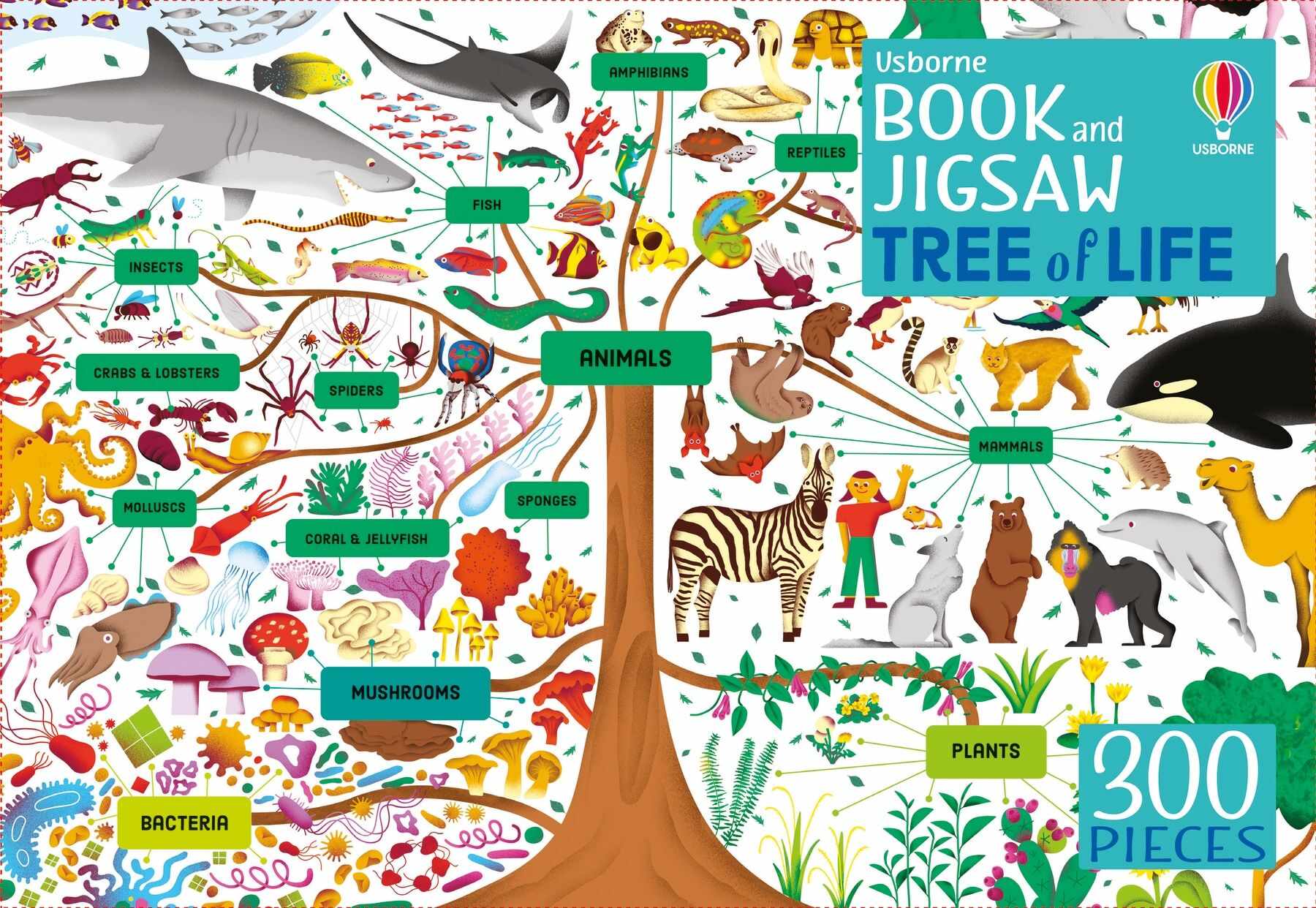 Puzzle 300 piese si carte - Usborne Book and Jigsaw: Tree of Life | Usborne Publishing