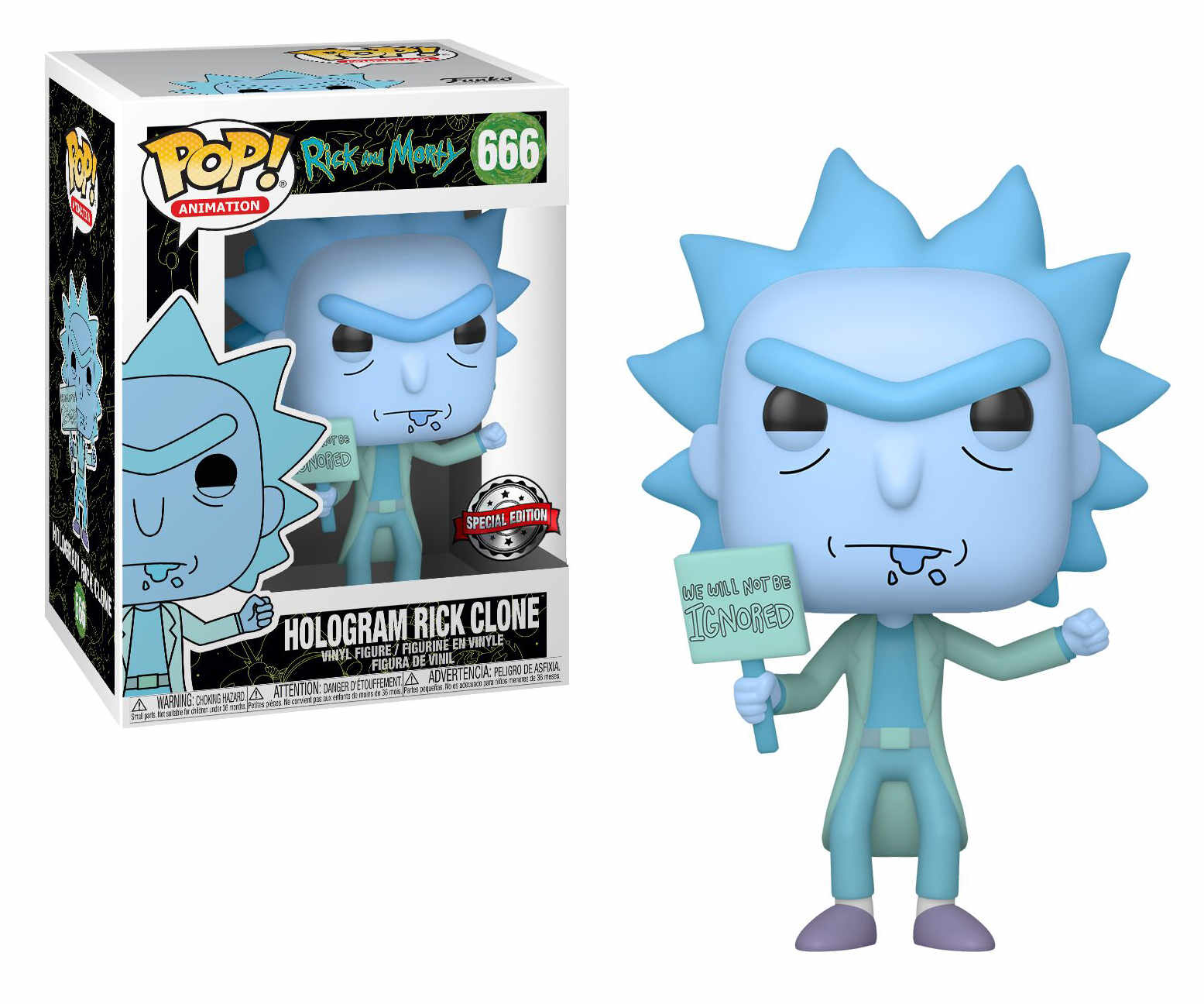 Figurina - Rick and Morty - Hologram Rick Clone | FunKo