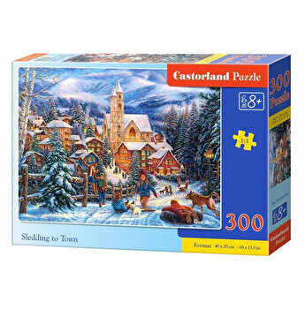 Puzzle Sledding to Town, 300 piese